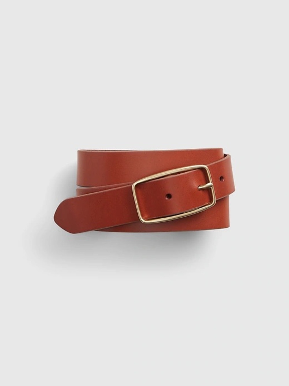 GAP Classic Genuine Leather Belt Bright Brown Gold Buckle Medium 41”
